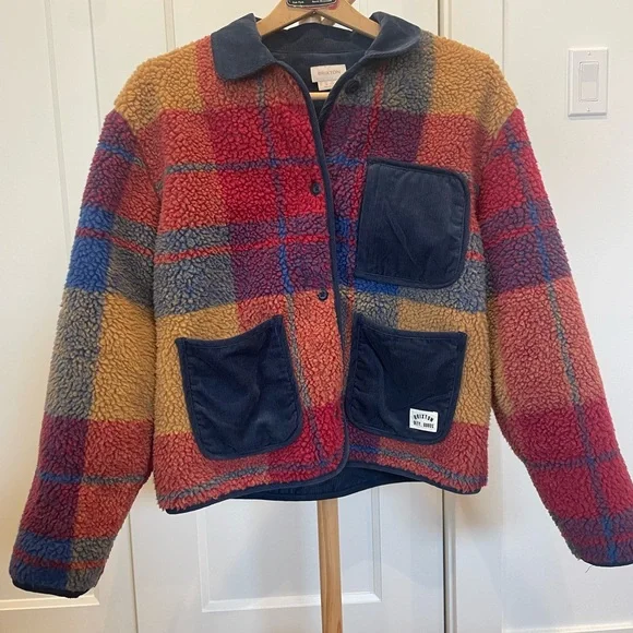 Brixton Delilah Multicolor Plaid Sherpa Jacket - Picture 2 of 10